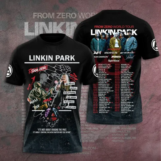 Discover Linkin Park 3D Tour Shirt 2025, Unisex T-Shirt, Fan Gift