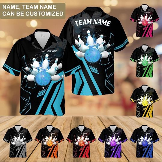 Discover Custom Bowling Hawaiian Shirt: Vintage Retro Style, Team Shirt