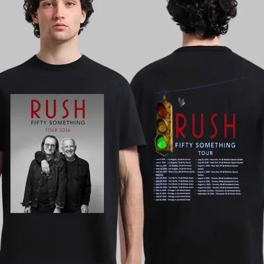 Discover Rush-Fifty Something 2026 North America Tour T-Shirt Rock Band Concert Fan Tee
