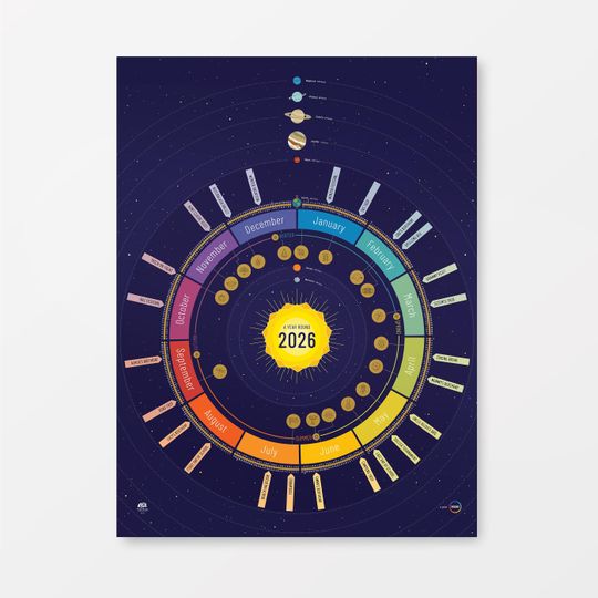 Discover 2026 Year Round Scratch-Off Calendar - With U.S. Holidays - Space