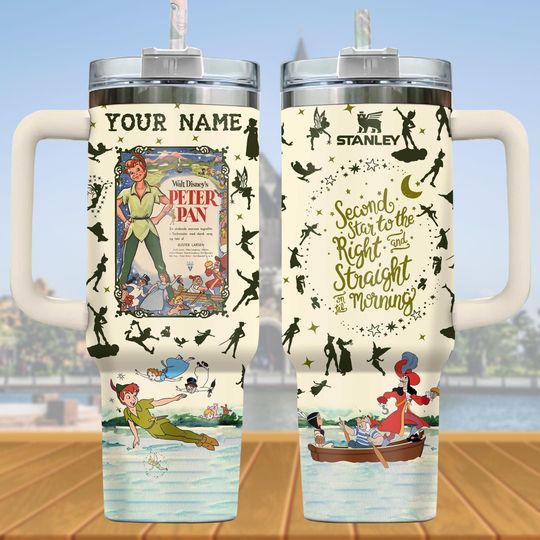 Discover Peter Pan Tumbler 40oz, Disney Tumbler Cup, Personalized Stainless Tumbler, Fan Gift