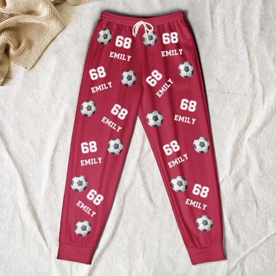 Discover Personalized Soccer Sweatpants with Custom Name and Number for Sports Fans