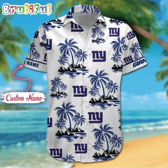 Discover football New York Palm Tree Tropical Summer Hawaiian Shirt