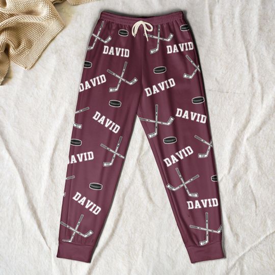 Discover Personalized Hockey Sweatpants with Custom Name - Team Sportswear Joggers