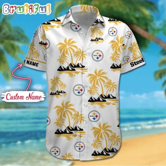 Discover football Pittsburgh Palm Tree Tropical Summer Hawaiian Shirt