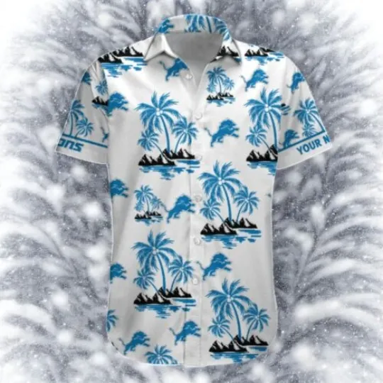 Discover football Detroit Palm Tree Tropical Summer Hawaiian Shirt, Casual Shirt For Men