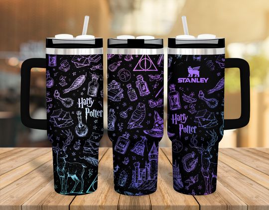 Hogwarts Tumbler 40oz, Wizard Castle Engraved Tumbler, Potter Tumbler Gift, Magical 40 Oz Laser Engraved Tumbler