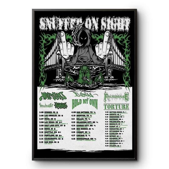 Discover Spite On Skids Tour 2026 Hardcore Metal Concert Poster Band Print