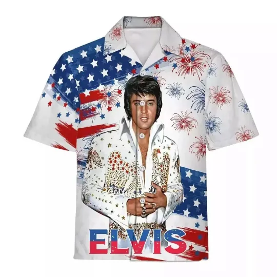 Discover Elvis Presley Premium Singer Hawaiian Shirt, US Size S-5XL Gift Fan 2025