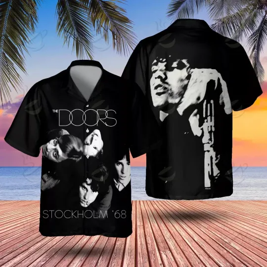 Discover Rock Band The Doors Stockholm '68 Hawaiian Shirt, Music Lovers, S-5XL US Size