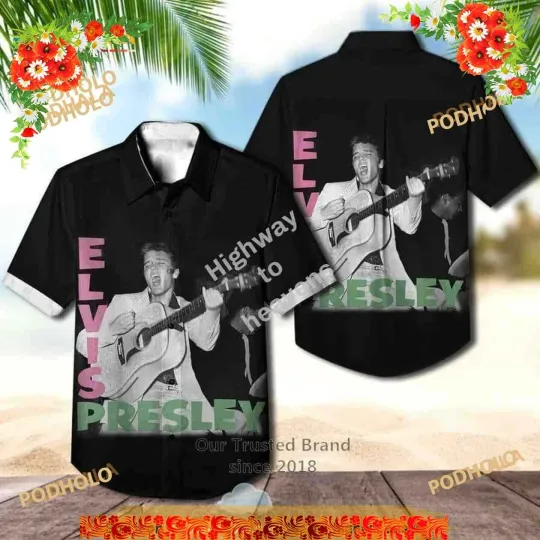 Discover The King Of Rock And Roll Elvis Presley Hawaiian Shirt Gift For Elvis Fans