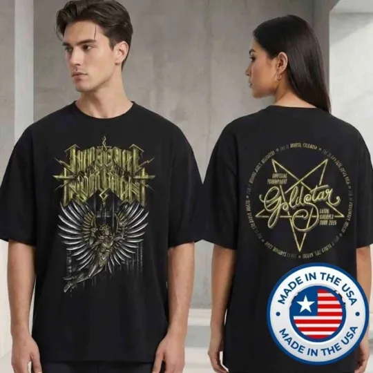 Discover Imperial Triumphant Goldstar Latin America Tour 2026 Artwork Tour Dates T-Shirt