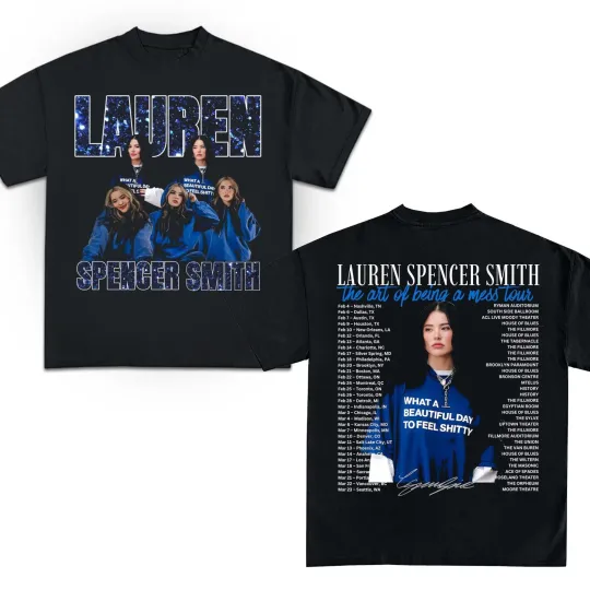 Discover Lauren Spencer Smith the Art of Being a Mess Tour Double Sided T-Shirt