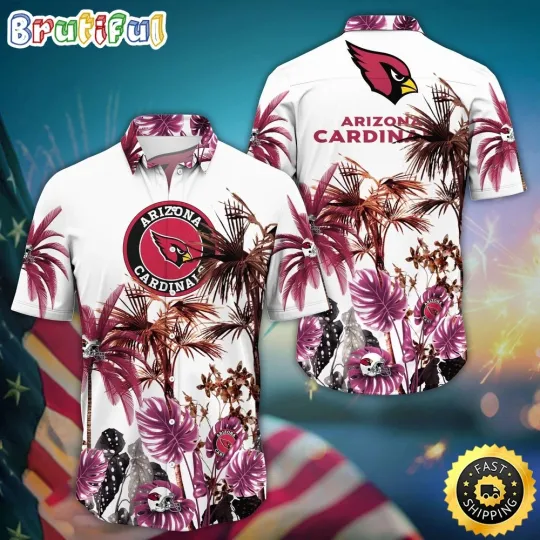 Discover football Arizonna Hawaiian Shirt Palm Tree Aloha Shirt For Fans