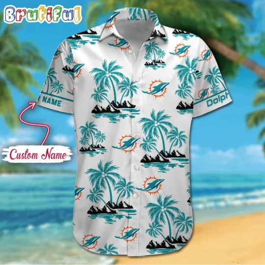 Discover football Miami Palm Tree Tropical Summer Hawaiian Shirt