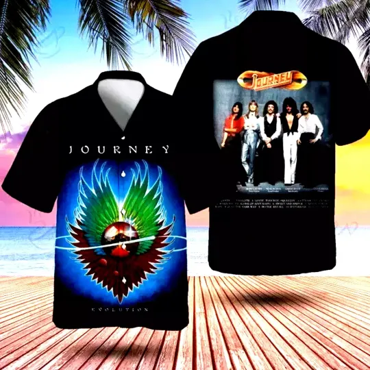 Discover Great Rock Band Journey Evolution Hawaiian Shirt for Music Lovers
