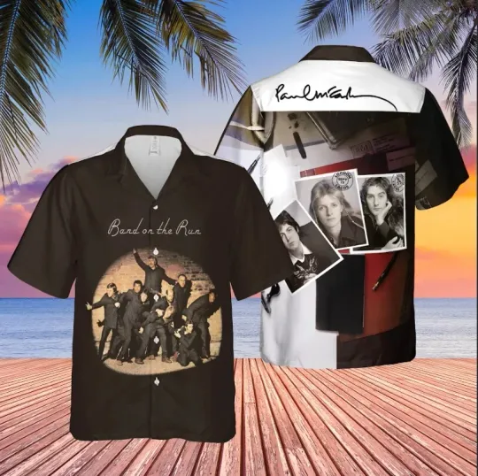 P McCartney & Wings Band On The Run Hawaiian Shirt