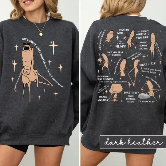 Discover Double Sided Marcus The Worm Sweatshirt with Robert Help Design