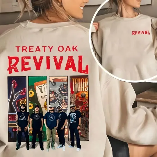 Discover Treaty Oak Revival Double Sided Sweatshirt, Country Music Sweatshirt