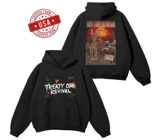 Discover Treaty Oak Revival Hoodie, West Texas Degenerate, Graphic Country Rock Hoodie