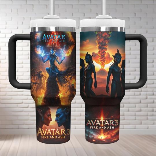 Discover Avatar 3 Fire And Ash Tumbler 40Oz, Avatar Movie Tumbler, Jake Sully Neytiri Tumbler, James Cameron's Avatar Tumbler, Avatar Fan Gift