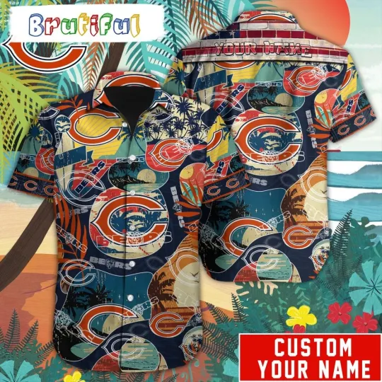 Discover Personalized football Chicago Hawaiian Shirt Special Vintage Style