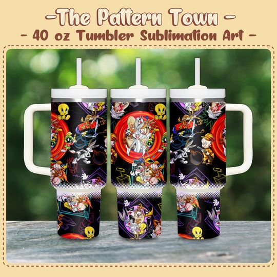Discover Digital Files for Sublimation 40 oz Tumbler - TV Toon Friends (No AI)