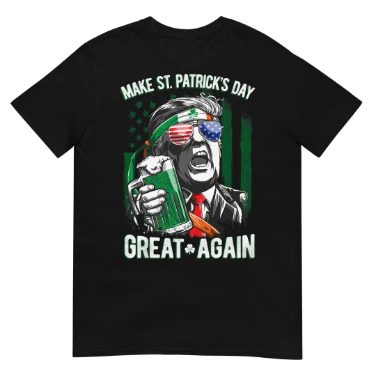 Discover Make St Patricks Day Great Again Trump Men Women Irish Funny T-Shirt