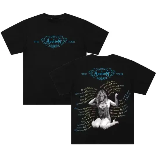 Discover 2025 Tour - Addison Rae Addison Social Media Icon Shirt S 4XL Unisex Shirt SE119