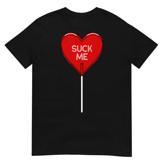 Discover Suck Me Shirt – Heart Sucker Men Women Funny Valentines Day T-Shirt