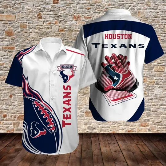 Discover Houston football Fire Balls Logo Hawaiian Shirt Best Gift For Fans