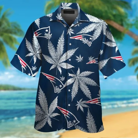 Discover New England Short Sleeve Button Up Tropical Hawaiian Shirt VER09