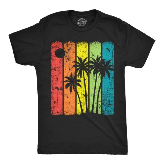 Discover Mens Funny T Shirts Palm Trees Sarcastic Vacation Graphic Novelty Tee for Men