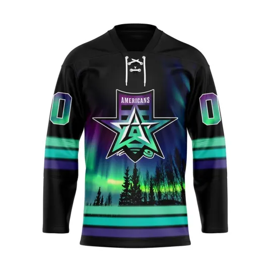 Personalized Allen Americans With Northern Lights Hockey Shirt Fan Gear