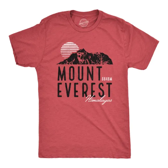Discover Mens Retro Mount Everest T Shirt Funny Camping Saying Vintage Mountain Graphic