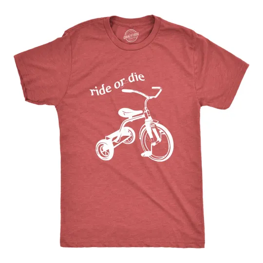 Discover Ride or Die Tricycle T-Shirt Funny Vintage Trike Shirt