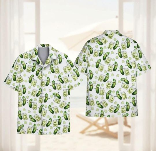 Discover Funny Pickle Hawaiian Shirt, Cucumber Aloha Button-down, Beach Summer Outfit, Gift