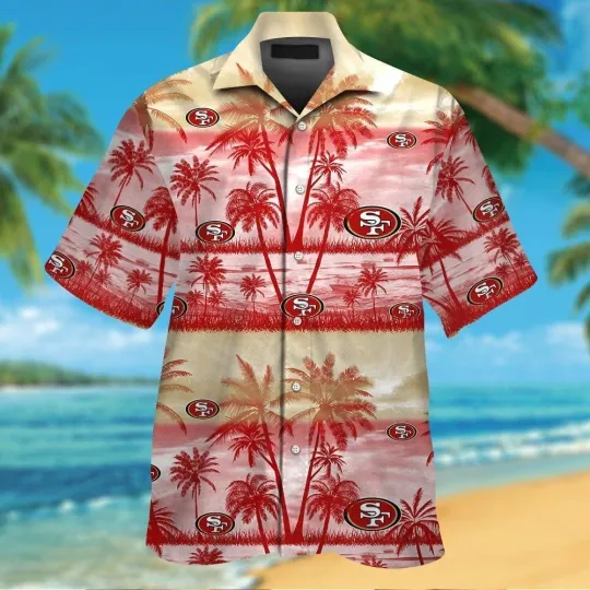 Discover San Francisco Football Short Sleeve Button Up Tropical Hawaiian Shirt VER025