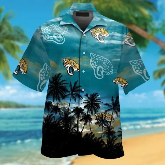 Discover Jacksonville Football Short Sleeve Button Up Tropical Hawaiian Shirt VER05