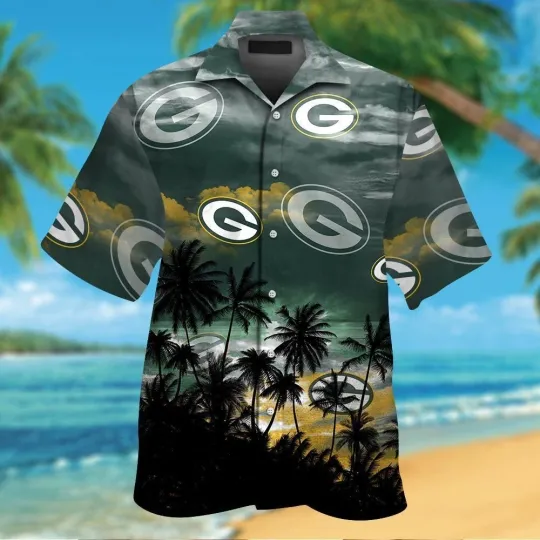 Discover Green Bay Football Short Sleeve Button Up Tropical Hawaiian Shirt VER05