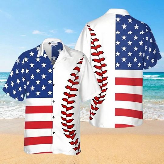 Discover American Flag Hawaiian Shirt for 4th of July and Patriotic Celebrations
