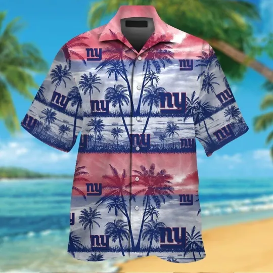 Discover New York Football Short Sleeve Button Up Tropical Hawaiian Shirt VER025