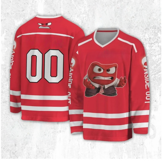 Discover Disney Brain Agents Men's Ice Hockey Jacket 2025 Autumn/Winter New Jersey Sports Y2K Large Casual Long Sleeve T-shirt