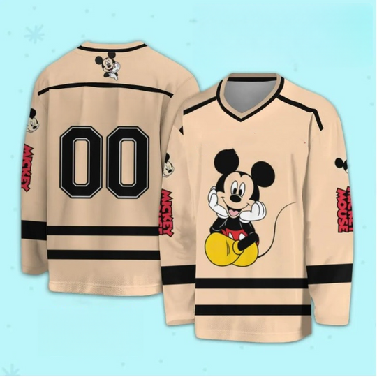 Discover Disney Cute Mickey Mouse Men's Ice Hockey Jersey