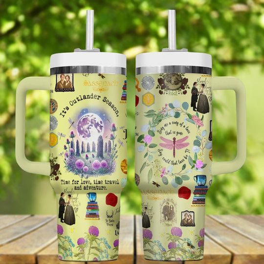 Discover Outlander Tumbler 40oz, It's Outlander Season Tumbler Cup, Sassenach Stainless Tumbler, Fans Gift