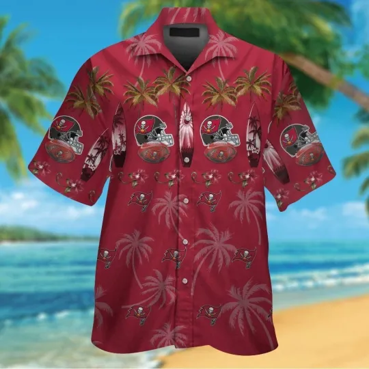 Discover Tampa Bay Football Short Sleeve Button Up Tropical Hawaiian Shirt VER030