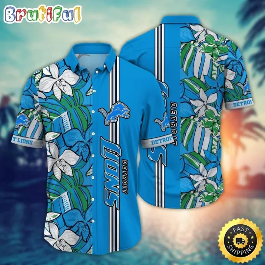 Discover Detroit Football Hawaiian Shirt Flower Chic Fashion