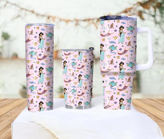 Princess Jasmine Drinkware Set A Touch of Magic Fairy Tale Themed Tumbler Collection Perfect for Every Drink