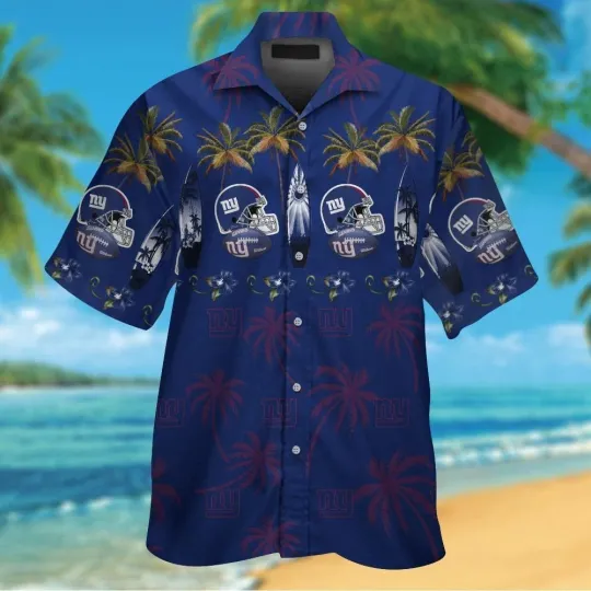 Discover New York Football Short Sleeve Button Up Tropical Hawaiian Shirt VER04