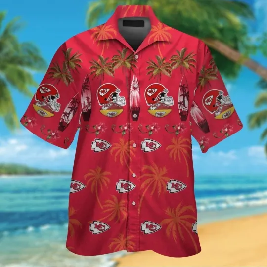 Discover Kansas City Football Short Sleeve Button Up Tropical Hawaiian Shirt VER04
